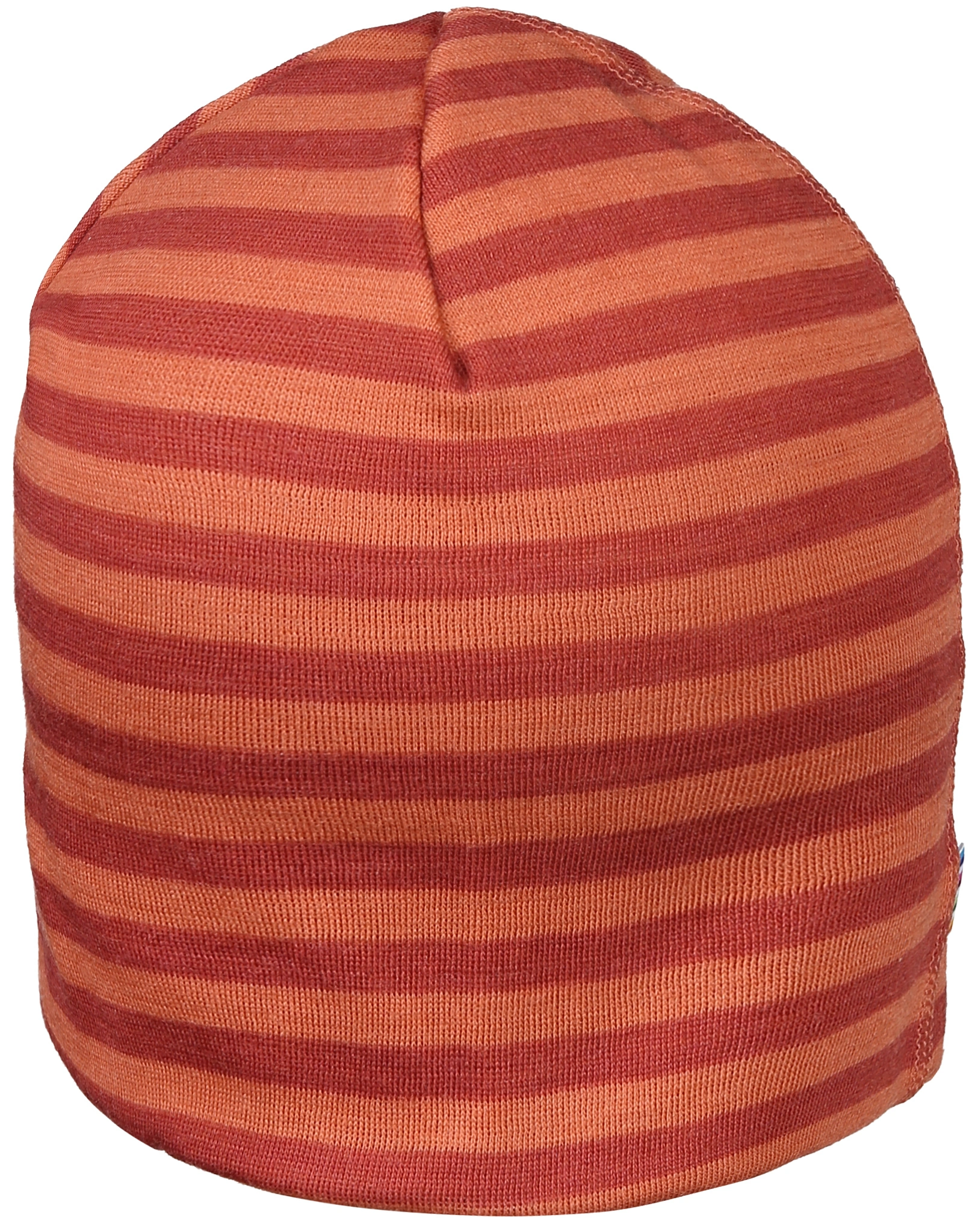 Woll-Beanie 4Kids in red stripe