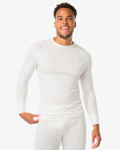 t-shirt thermique homme blanc