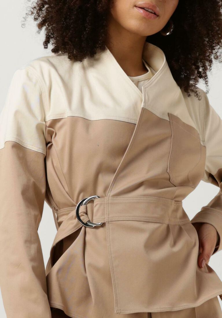 VANILIA beige vanilia blazer wrap twill pocket