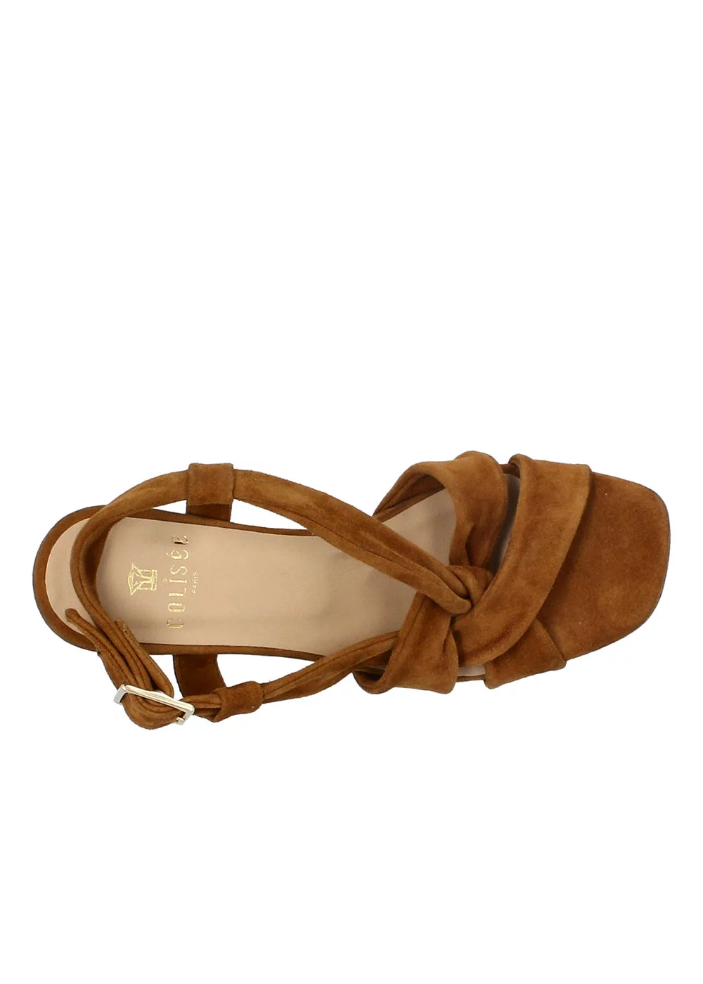 SANDALE ALBANE VELOURS CAMEL