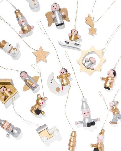 20 décorations de Noël en bois