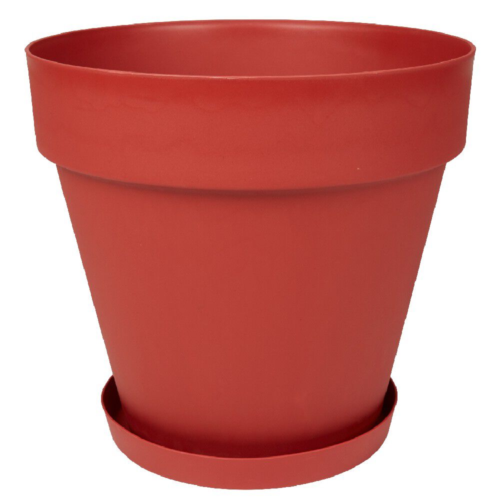 Cache pot rond 23 L rouge