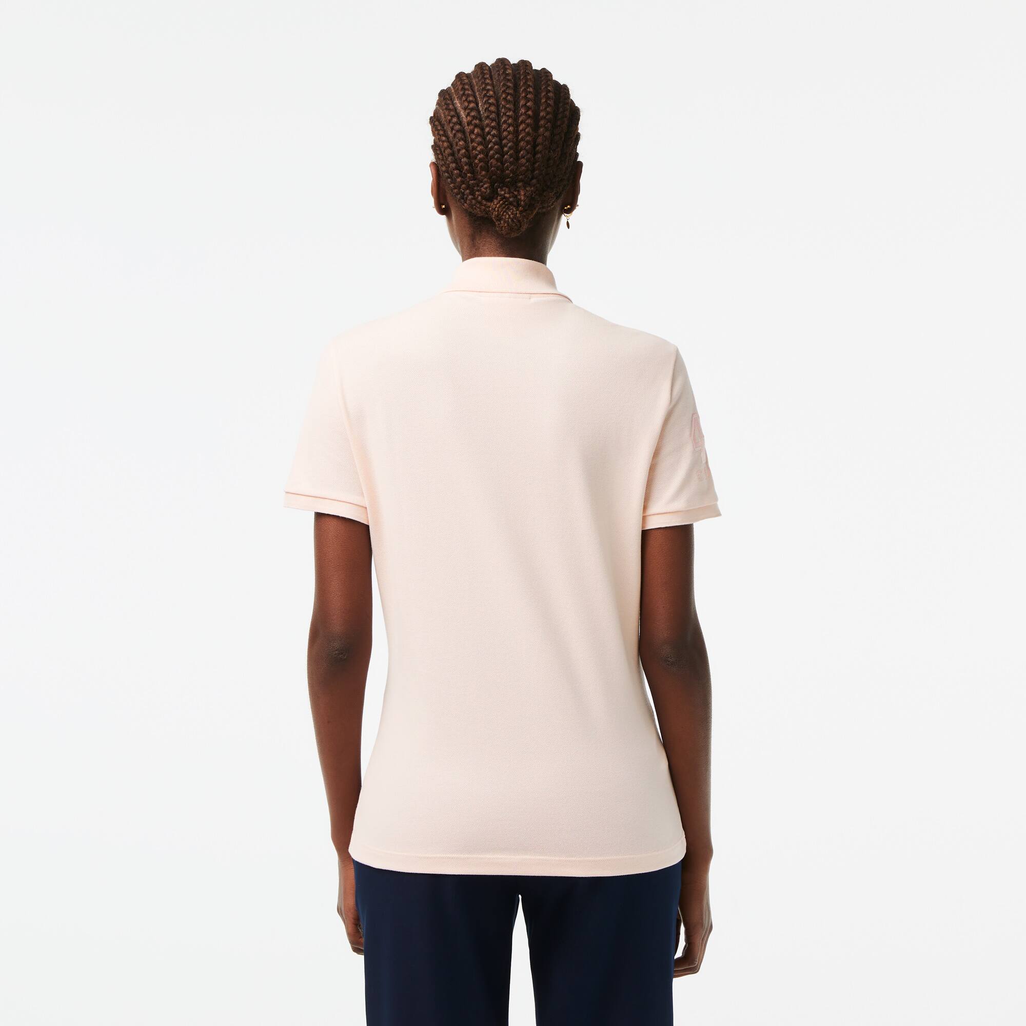 Polo Lacoste x Club Med en coton uni Manches Courtes - Rose - Lacoste - Femme