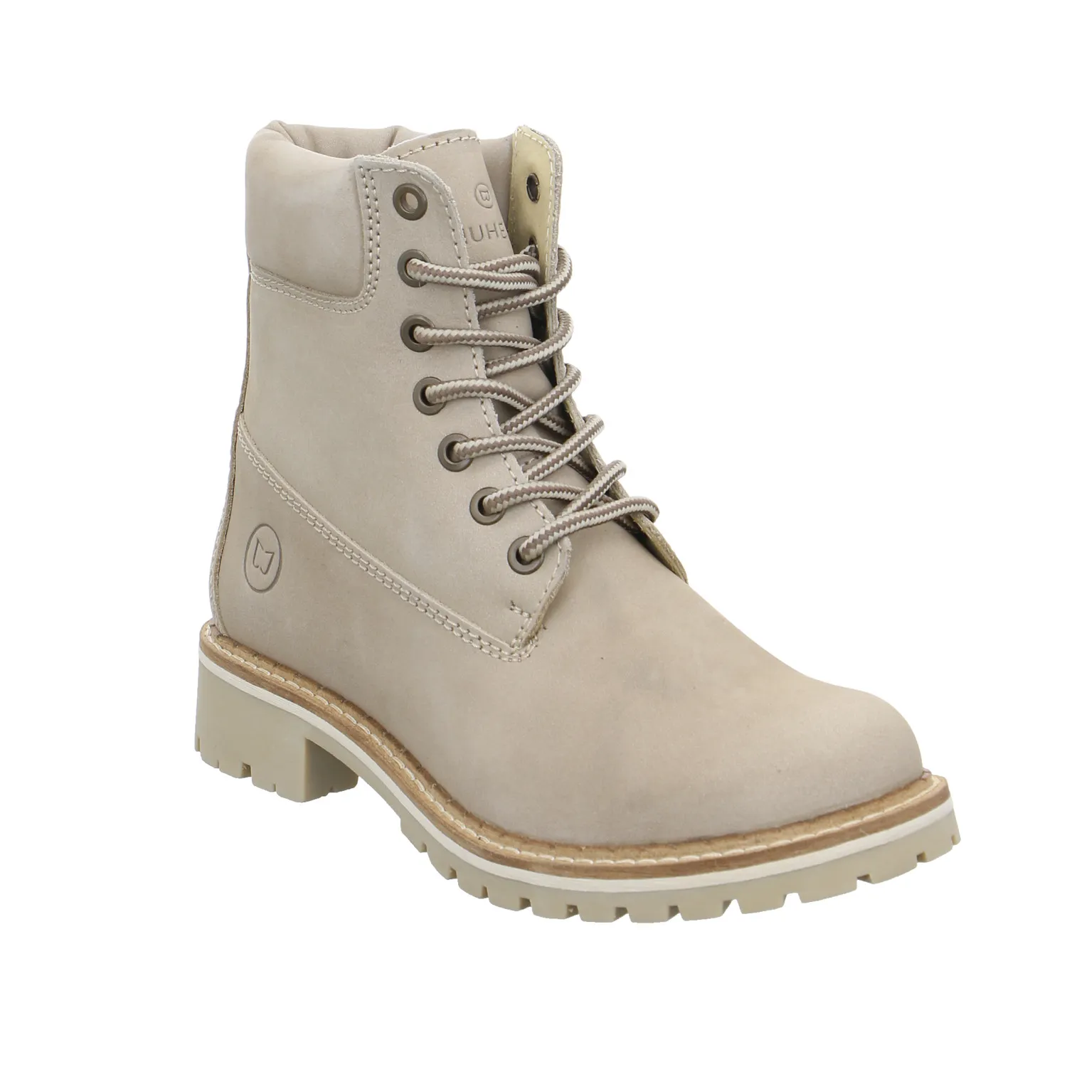 SCHUHENGEL Boot Beige Leder  mit Wollfutter