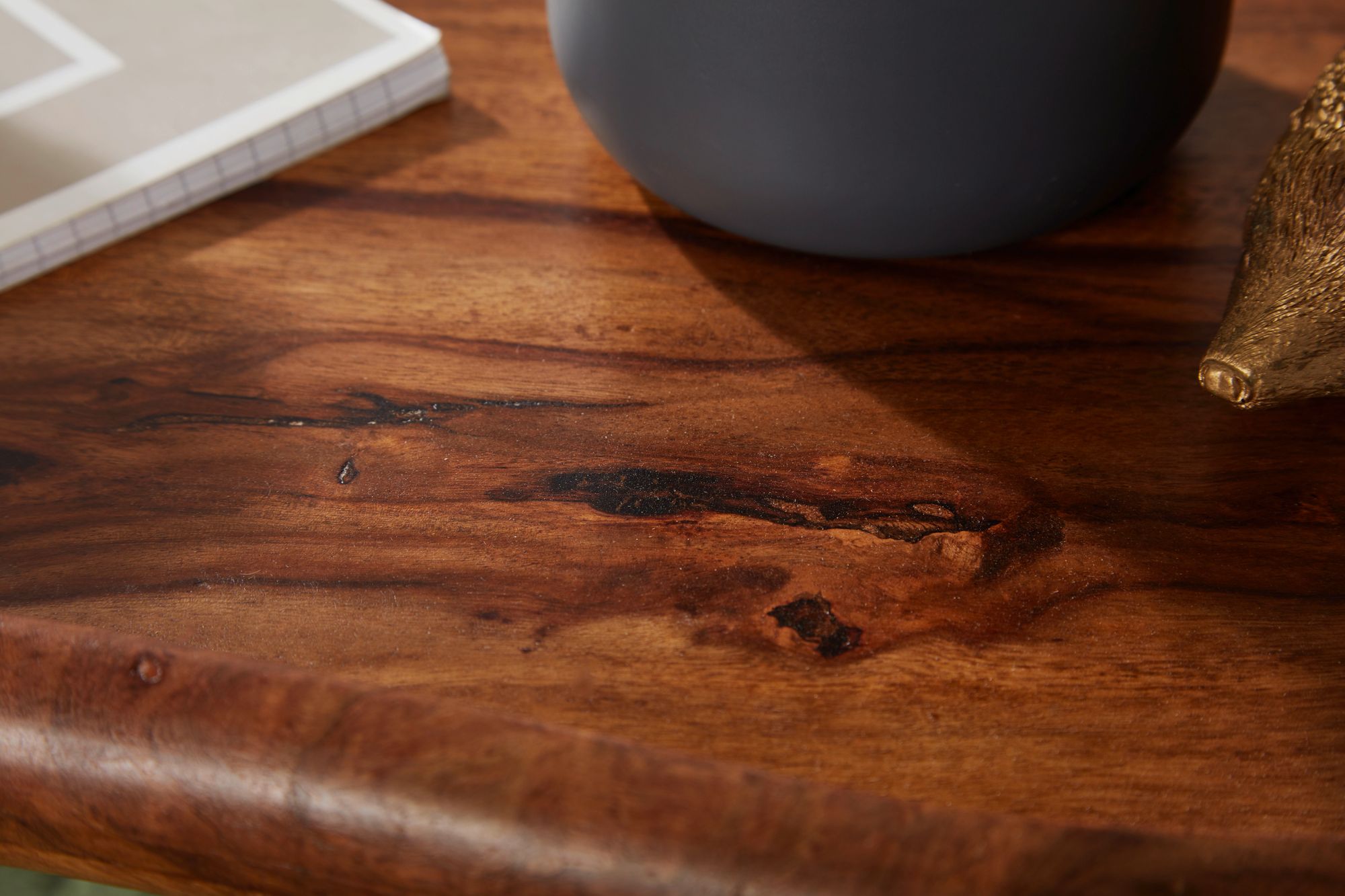 Couchtisch 2-teilig Massivholz Satztische Wohnzimmertisch Nierentisch Holz-Tisch