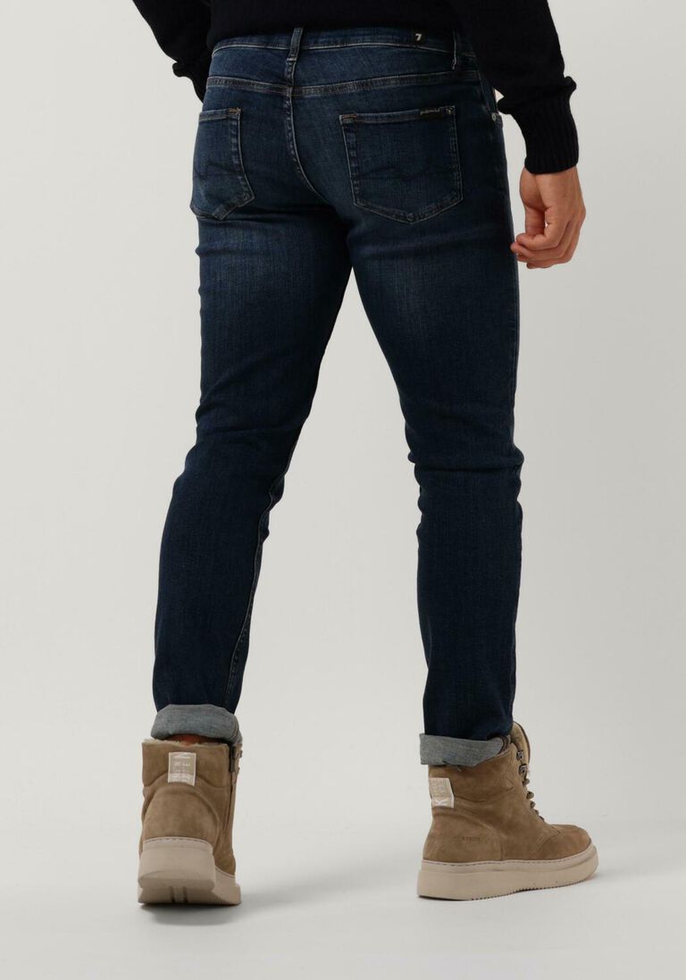 7 FOR ALL MANKIND donkerblauwe 7 for all mankind slim fit jeans slimmy tapered stretch tek native