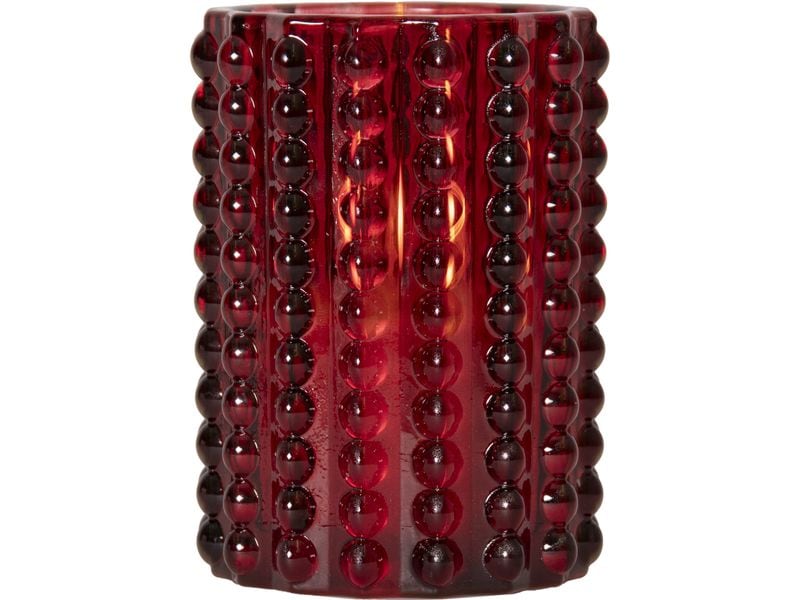 Star Trading LED-Kerze Flamme Dotty, Rot, 12.5 cm Stimmungsvolle Dekoration mit Timerfunktion