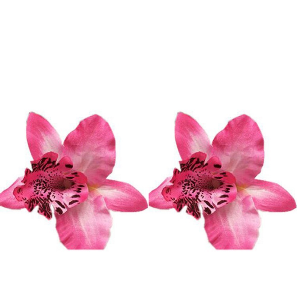 (2er Set) Haarspange Blumen Haarklammer Haarschmuck Accessoire - Pink