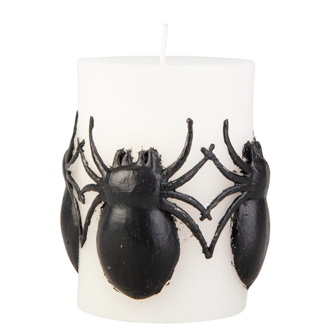 Stumpenkerze - Spinne - ca. 7,5 x 10 cm