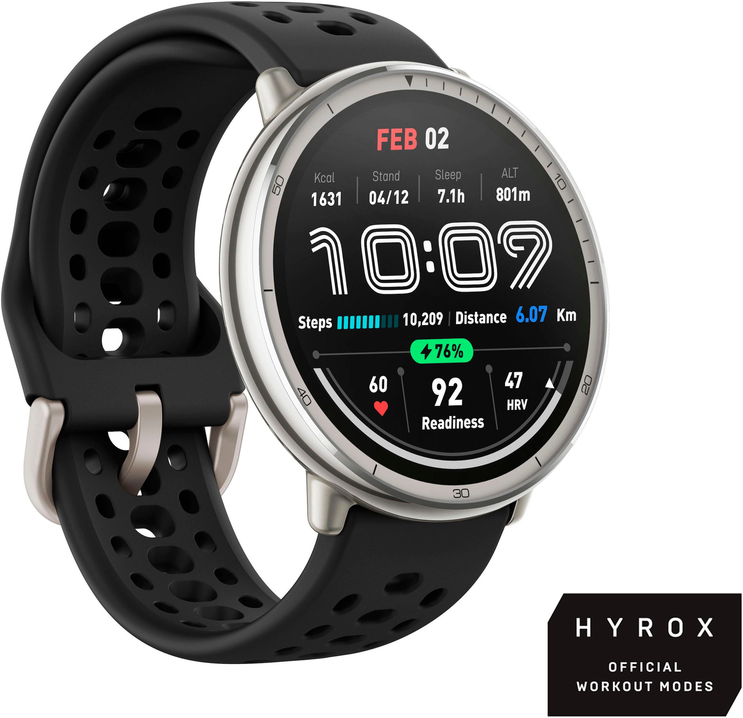 Amazfit Smartwatch »Active 2 (Round)« (3,35 cm / 1,32 ″)