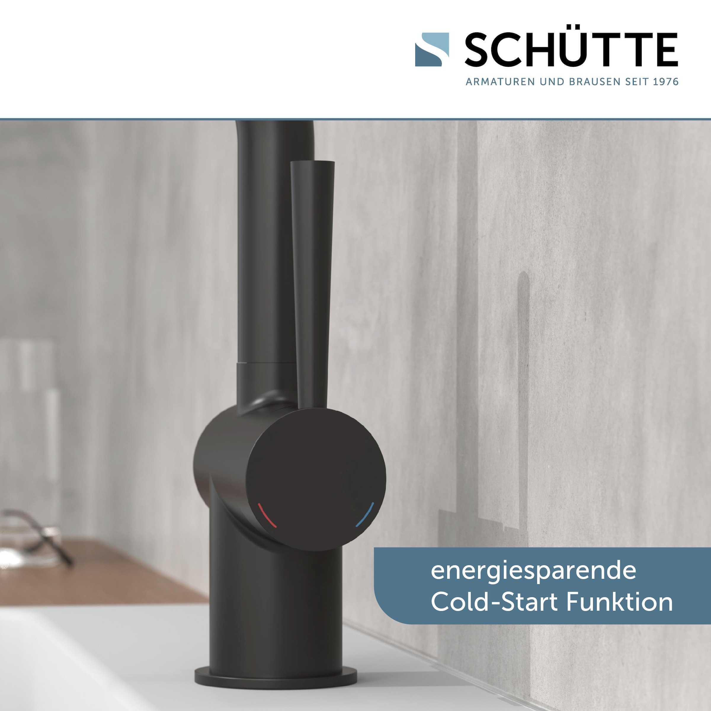 Schütte Waschtischarmatur »CORNWALL« energiesparende Cold-Start-Funkt., 150° schwenkbar, inkl. Pop-up