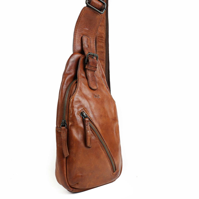 Bear Design Crossbody Tas Daley Cognac