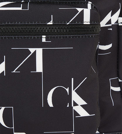 Calvin Klein Rucksack - City Gitter - Schwarz m. Weiß