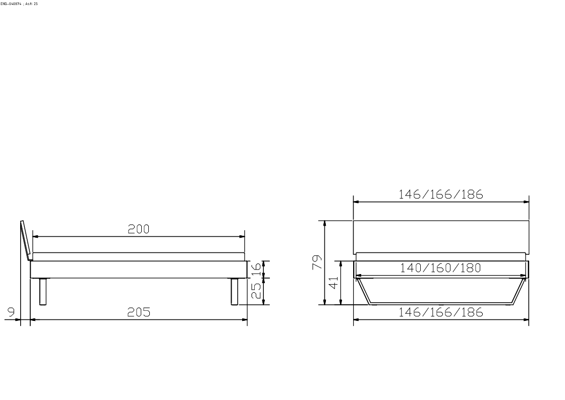 Holzbett HASENA ASTI 140x200cm