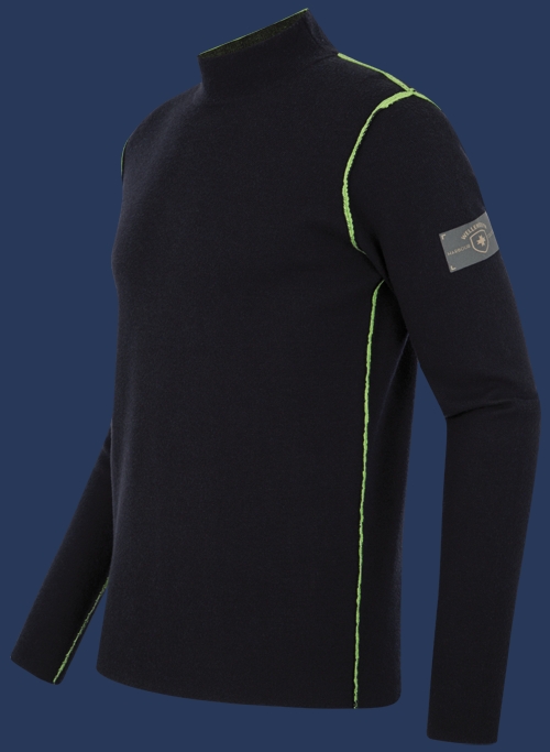 Herren Pullover 012 KoNitH, Darknavy/Neongreen