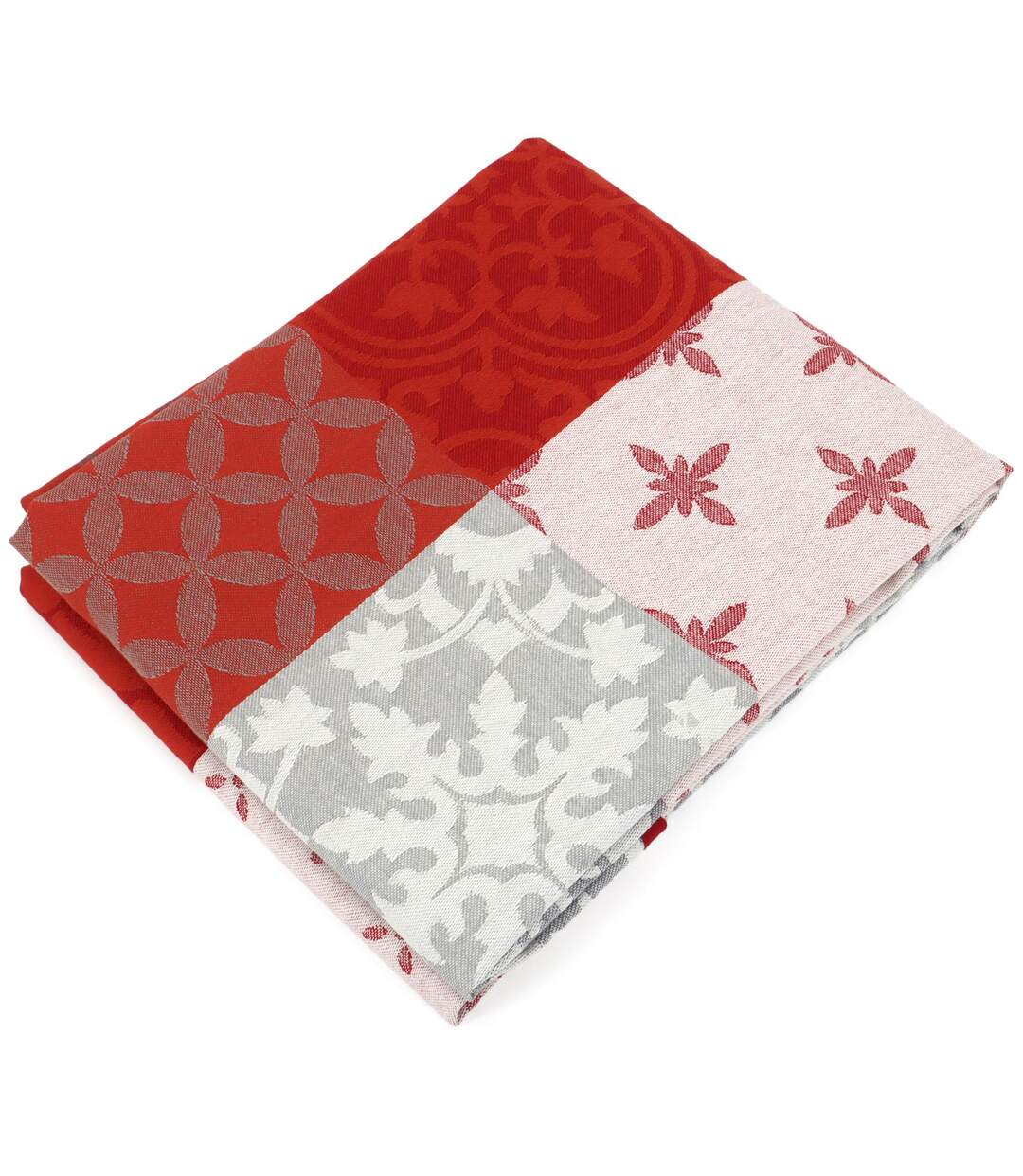 nappe rectangle 170x350 cm jacquard CARCES rouge