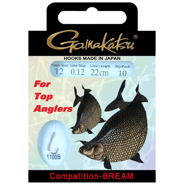 Bas de ligne montés Gamakatsu Competition Bream LS-1100 (10 pièces)