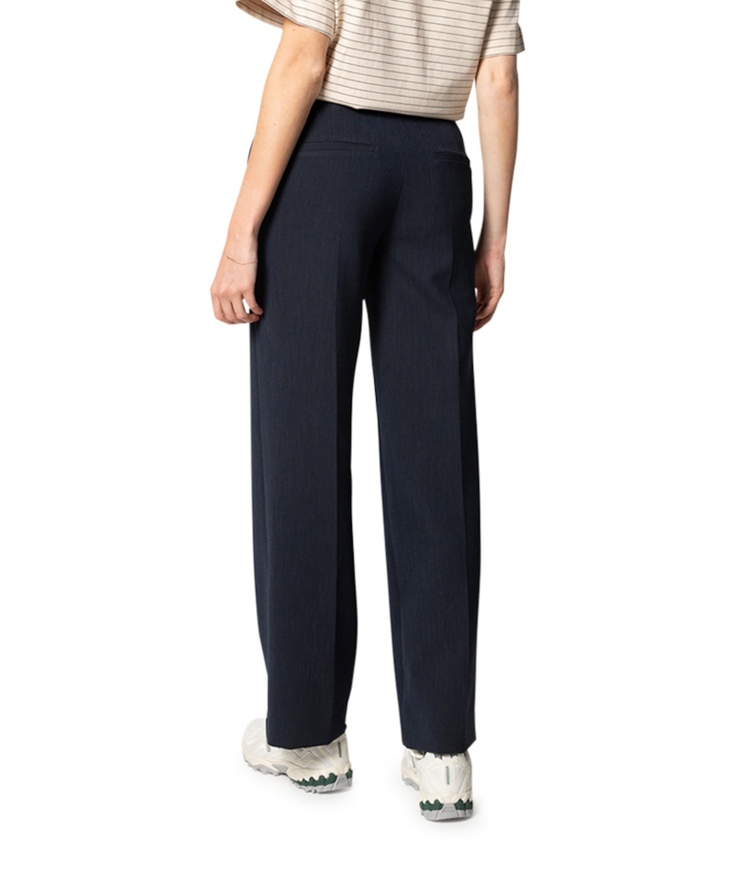 Selected SLFRITA MW WIDE PANT DARK SAP MEL N dames pantalon blauw