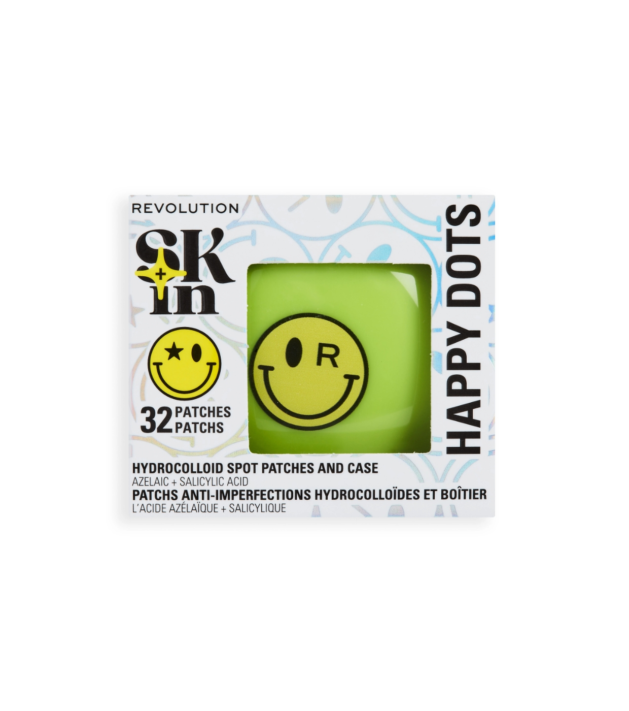 Revolution Skin - *S.W.Smiley* - Adesivos para espinhas + Estojo Happy Dots Hydrocolloid