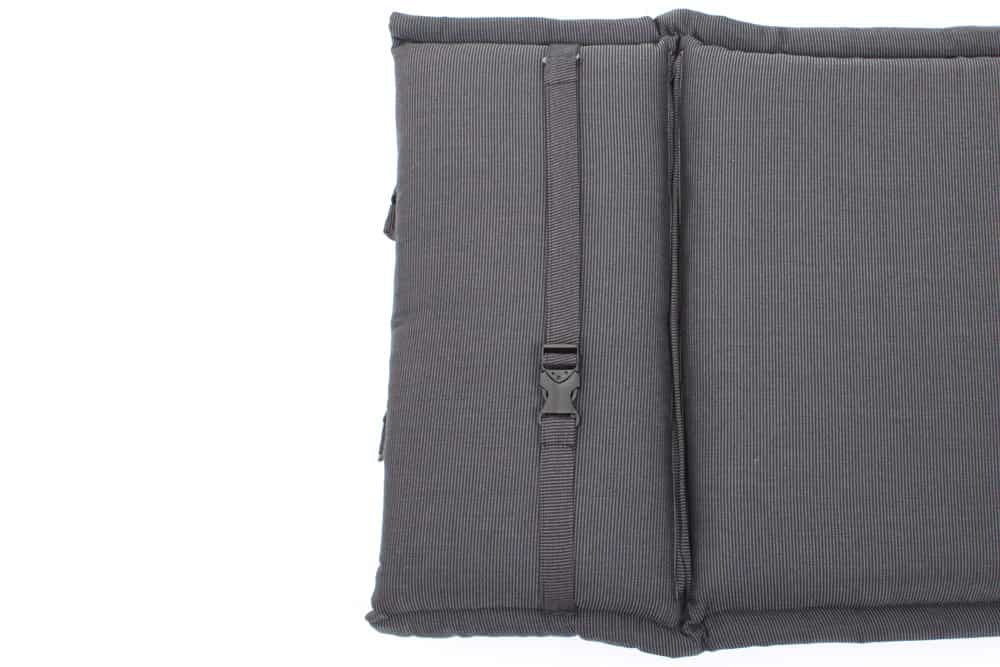 Outdoor Kissen ROG 45x186cm anthrazit Sitzkissen Polster-Auflage für Deckchair