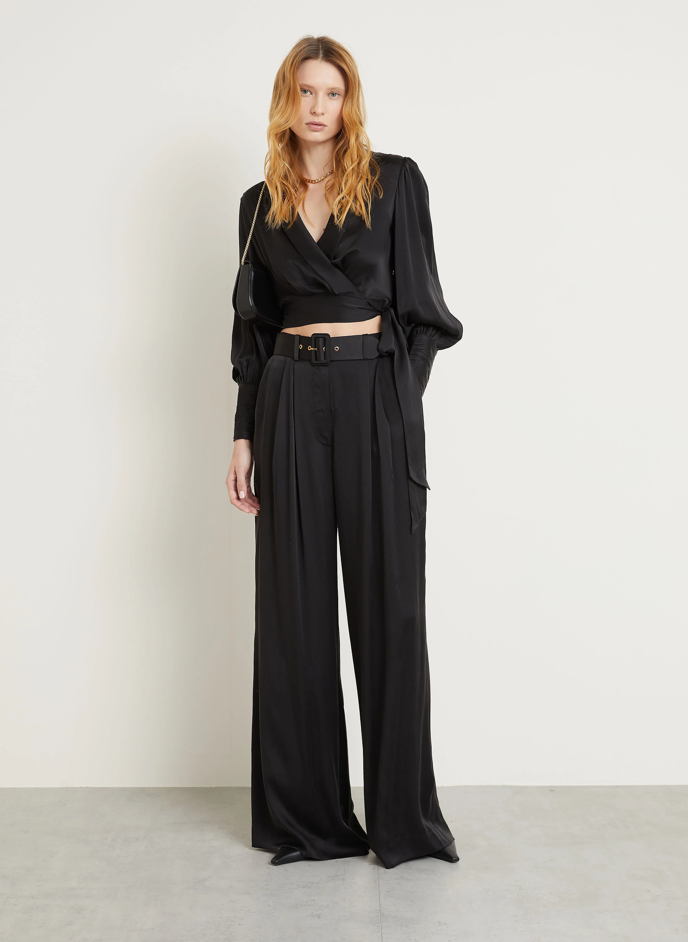 ZIMMERMANN Satin-Marlenehose aus Seide