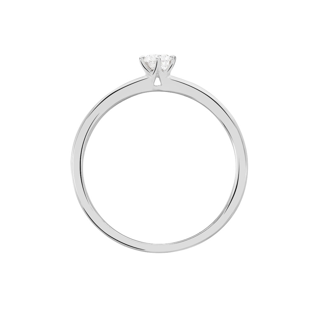 Bague Solitaire Natalia Or Blanc Diamant