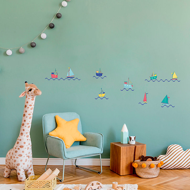Sticker Enfant Bateau 49x69 cm