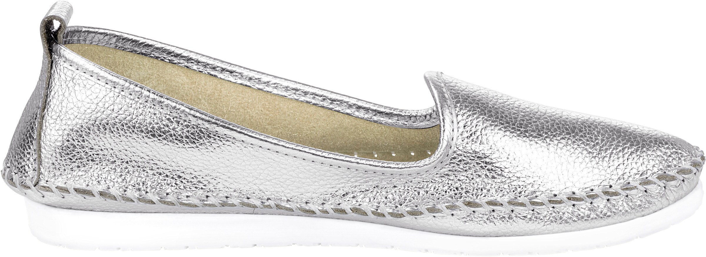 heine Slipper in silberfarben