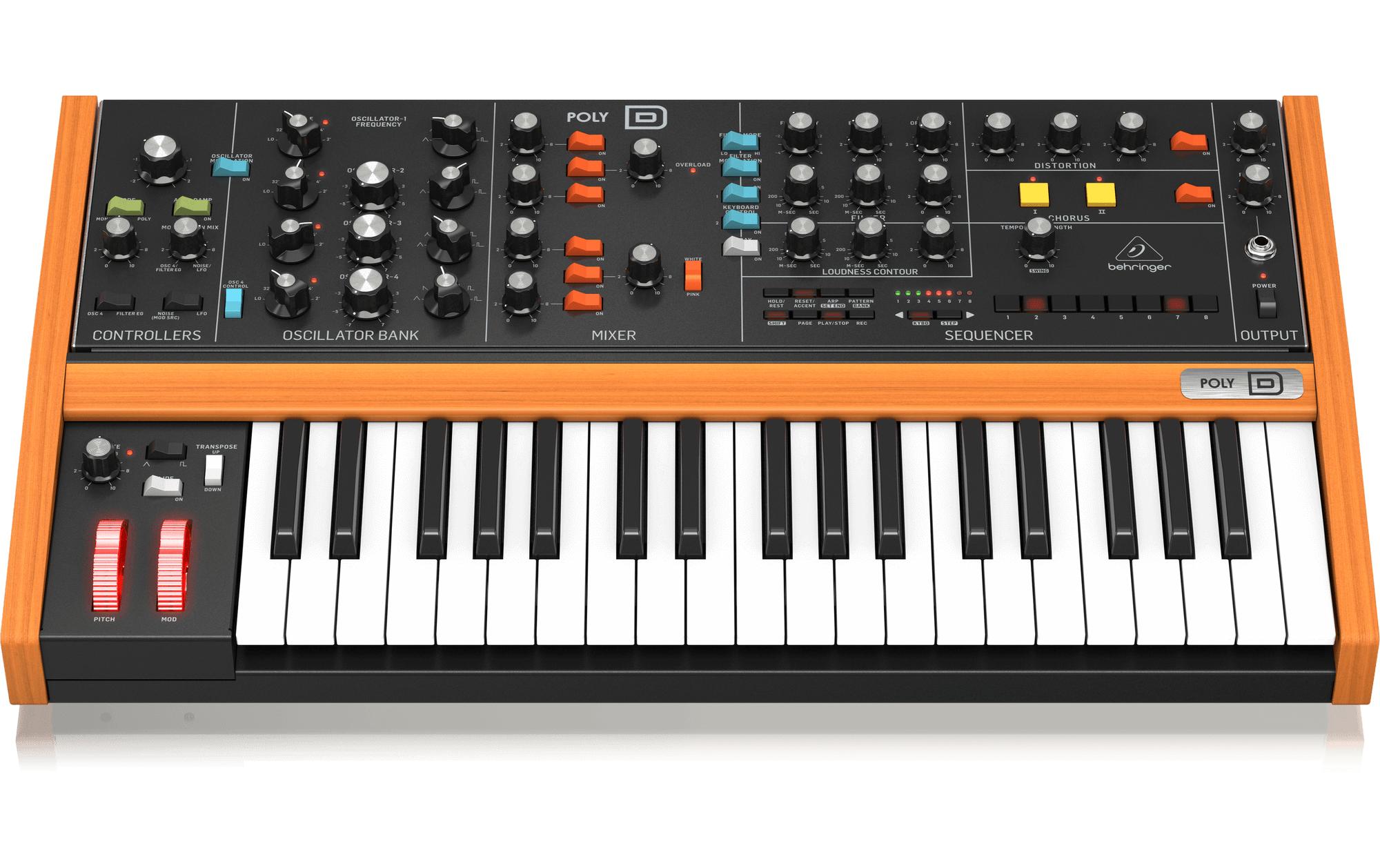 Synthesizer Poly D<br>4-stimmiger polyphoner Analogsynthesizer mit 37 Tasten
