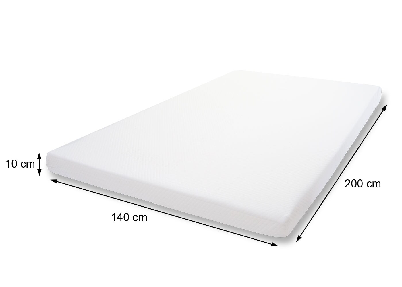 10cm Memoryfoam-Matratzentopper MCW-E63, Topper Matratzenauflage Matratzenschoner ~ 140x200cm Viscoschaum