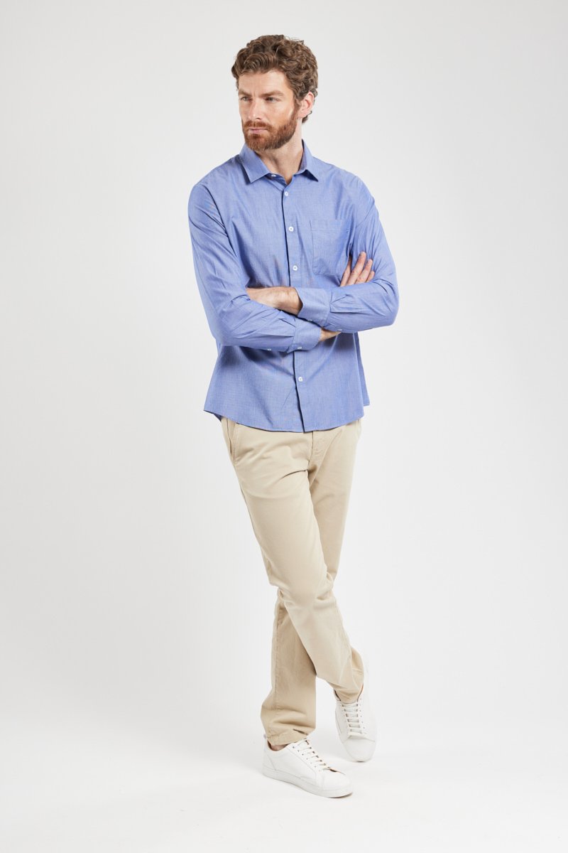 Chemise coupe droite - coton