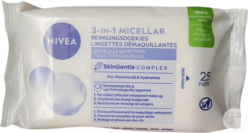 Nivea MicellAIR Skin Breathe Lingettes Démaquillantes Visage Et Yeux 25 Lingettes