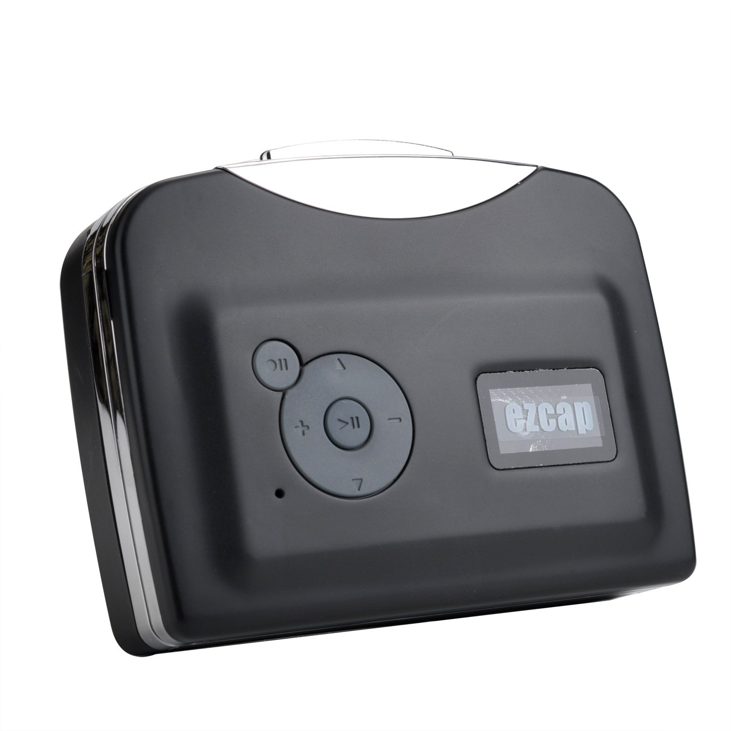 Standalone Kassetten MP3 Konverter Kassettenspieler mit USB Recorder und 3.5mm Kopfhörer Klinke (Batteriebetrieben) - Schwarz / Silber