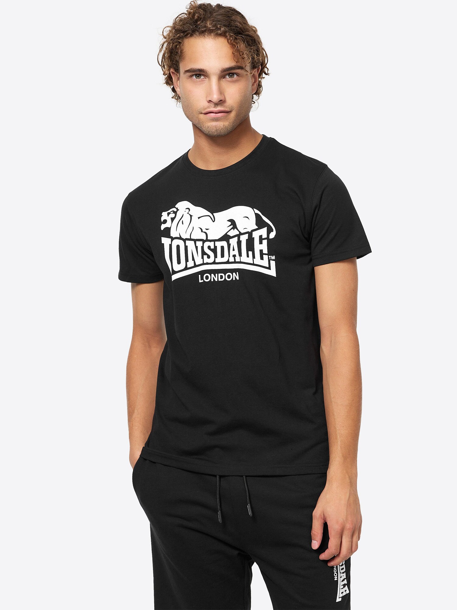 Lonsdale Herren T-Shirt normale Passform Doppelpack ECCLAW