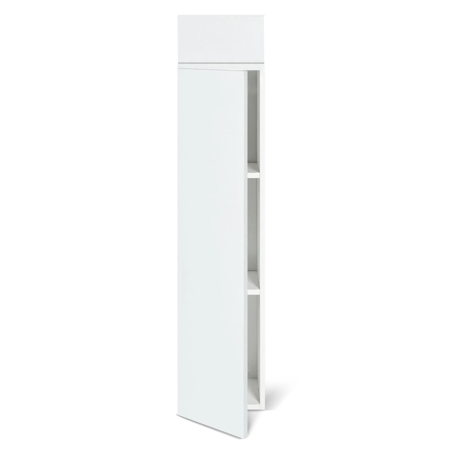 Meuble colonne salle de bain suspendu blanc LILA