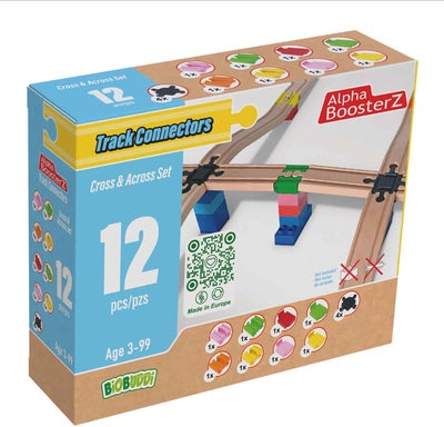 Alpha BoosterZ Track Connectors Cross & Across Byggesett 12 Deler