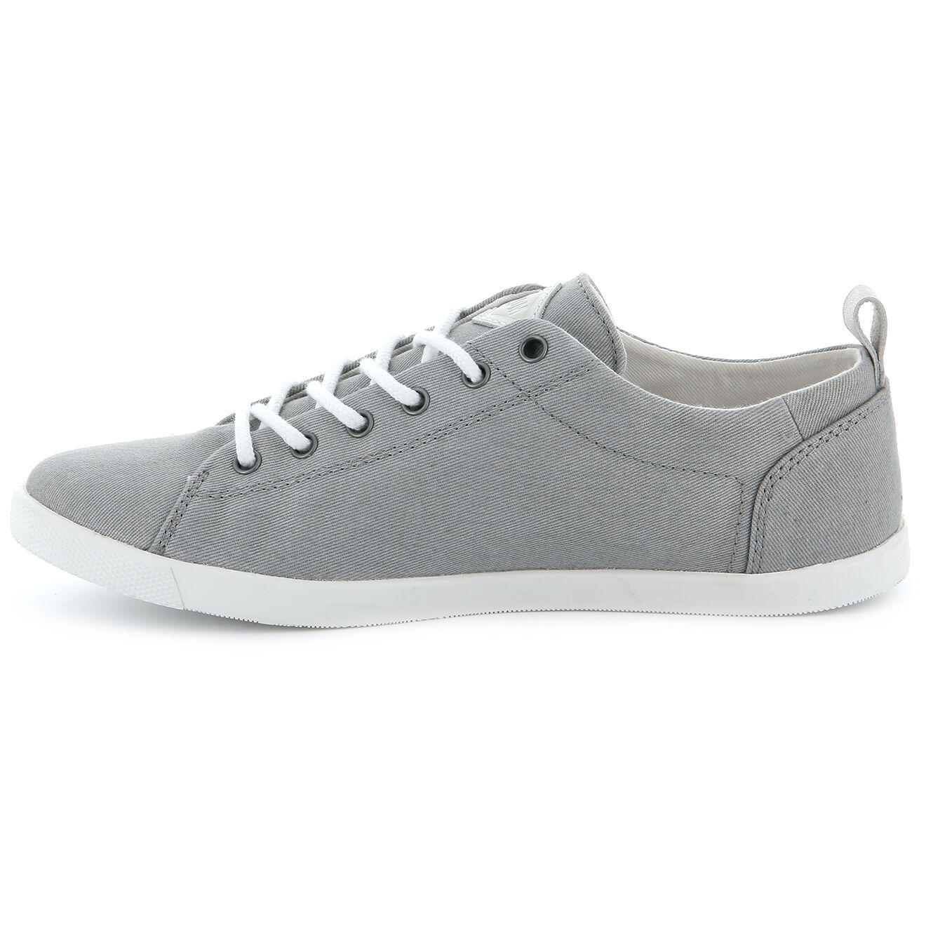 Palladium Baskets basses en Twill de coton Bel gris clair