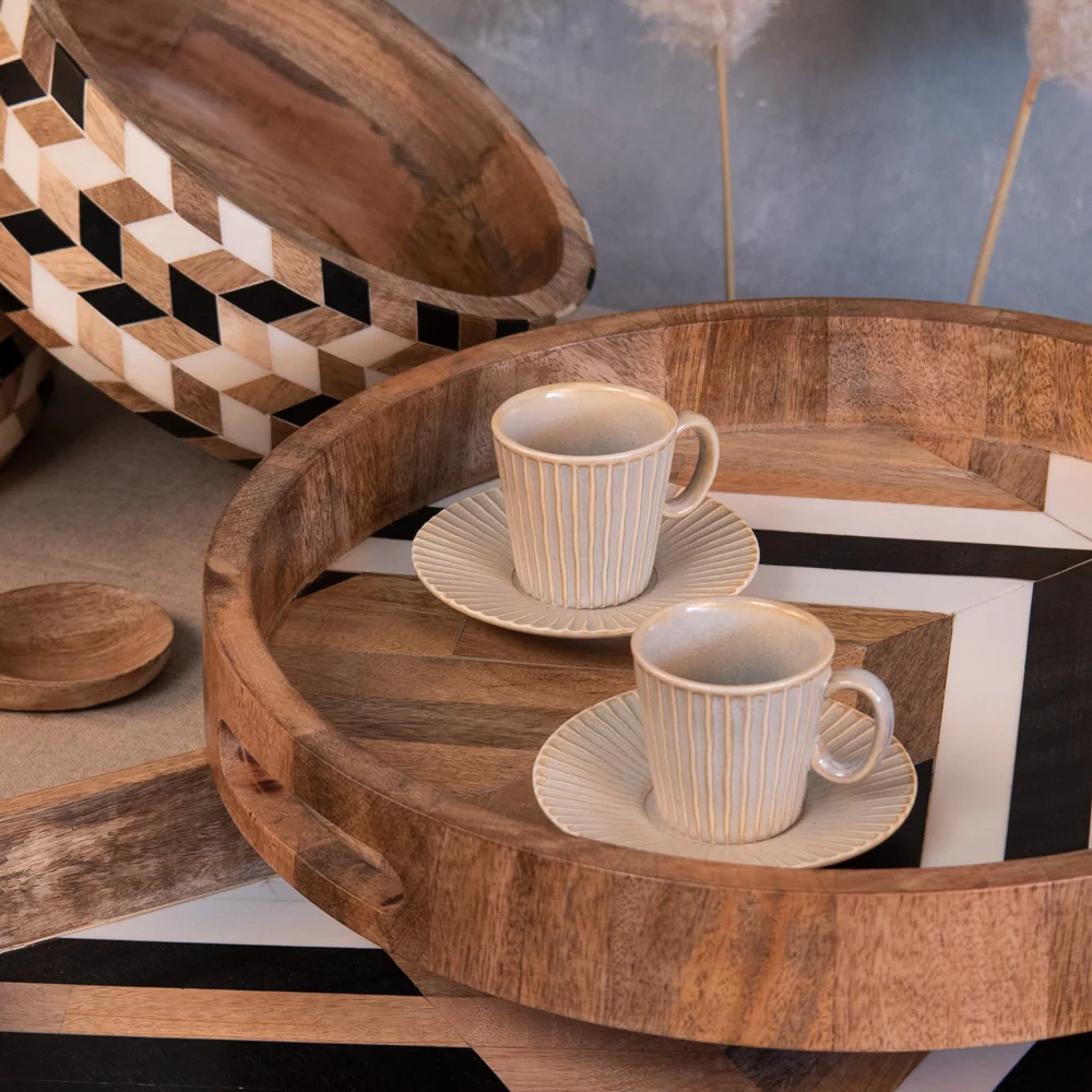 Coffret de 6 tasses à café avec sous tasses Liv Table passion