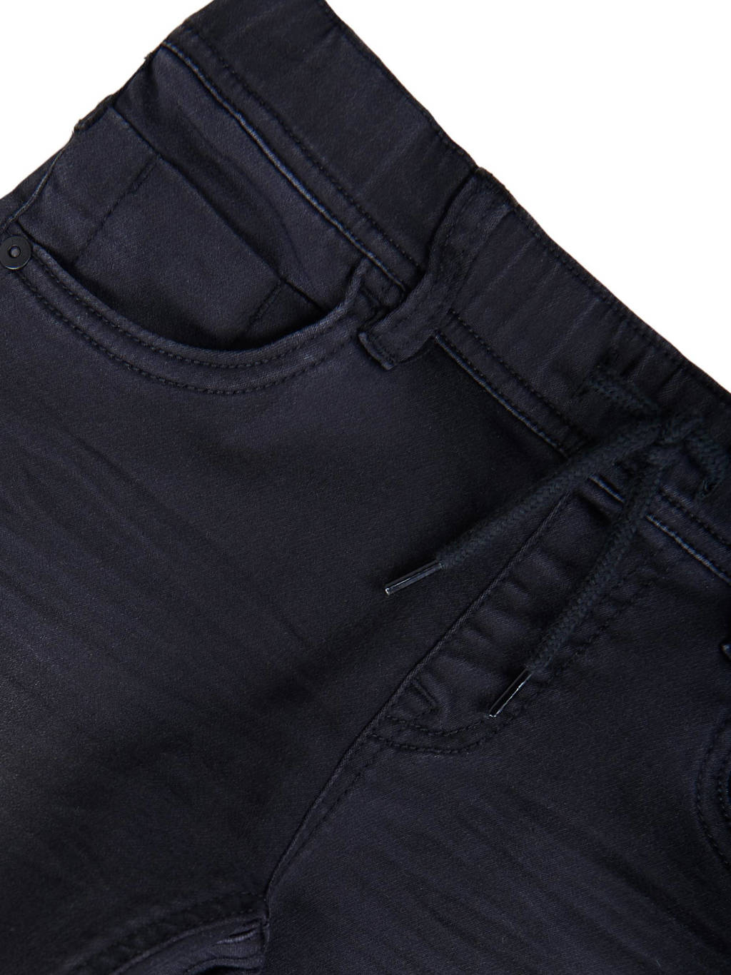 NAME IT slim fit jeans NKMROBIN zwart
