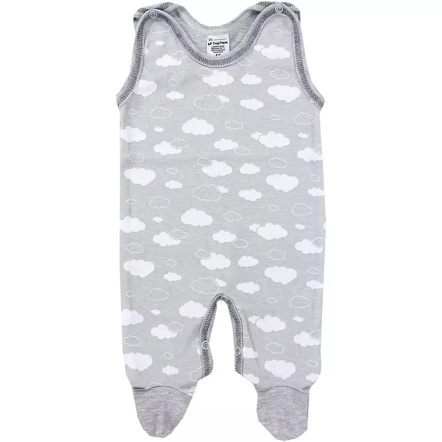 TupTam Baby Strampler Gemustert 2er Set blaugrau