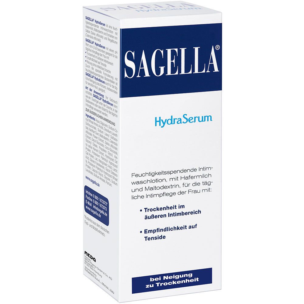 SAGELLA HydraSerum: Feuchtigkeitsspendende Intimwaschlotion bei Trockenheit im Intimbereich