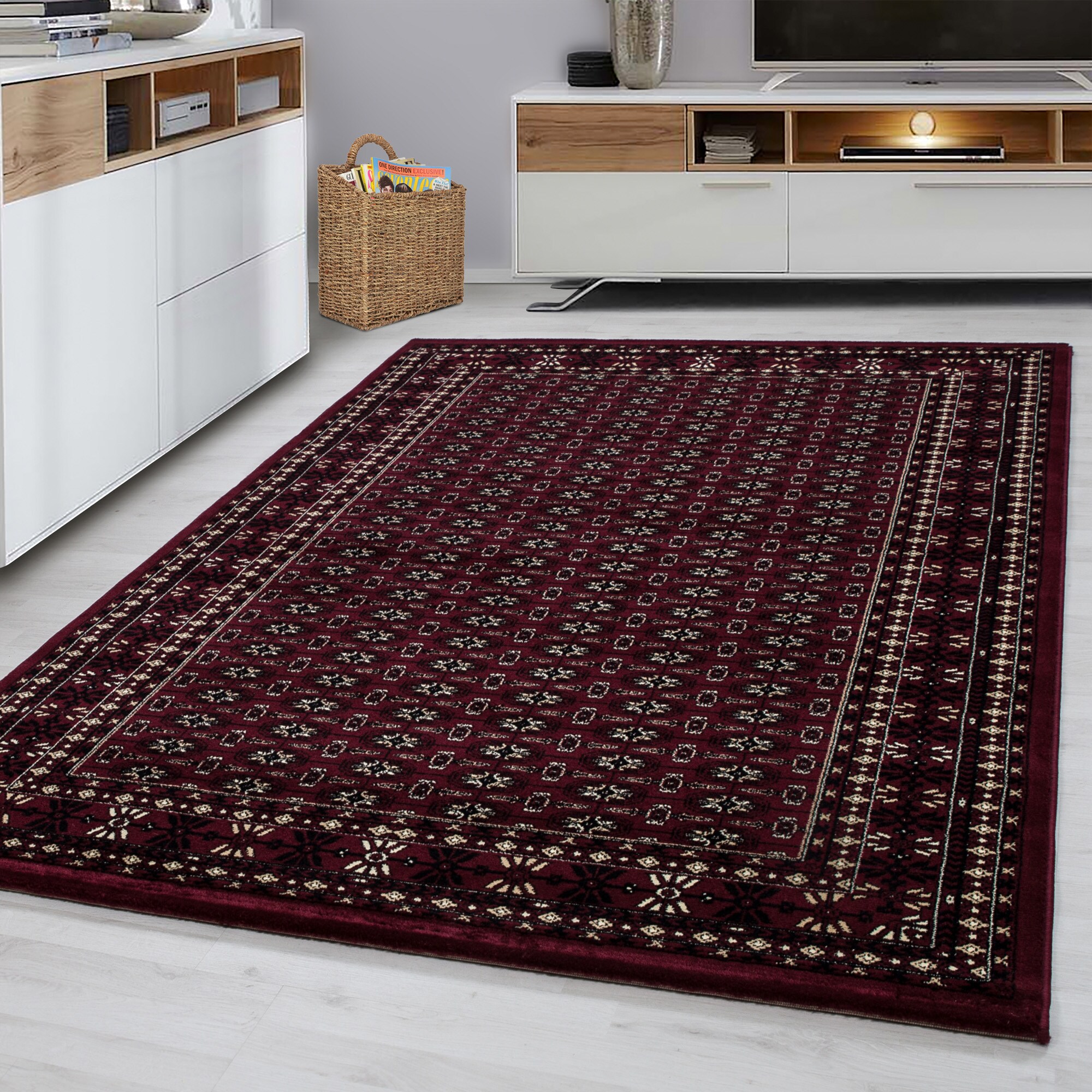 Wunderschöne MARRAKESH Orient-Dekor Traditional rechteckig HöheKurzflor 12 mm