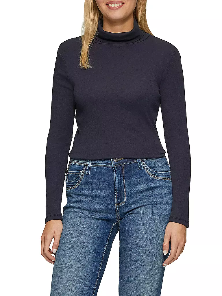 S.OLIVER Rollkragenshirt blau