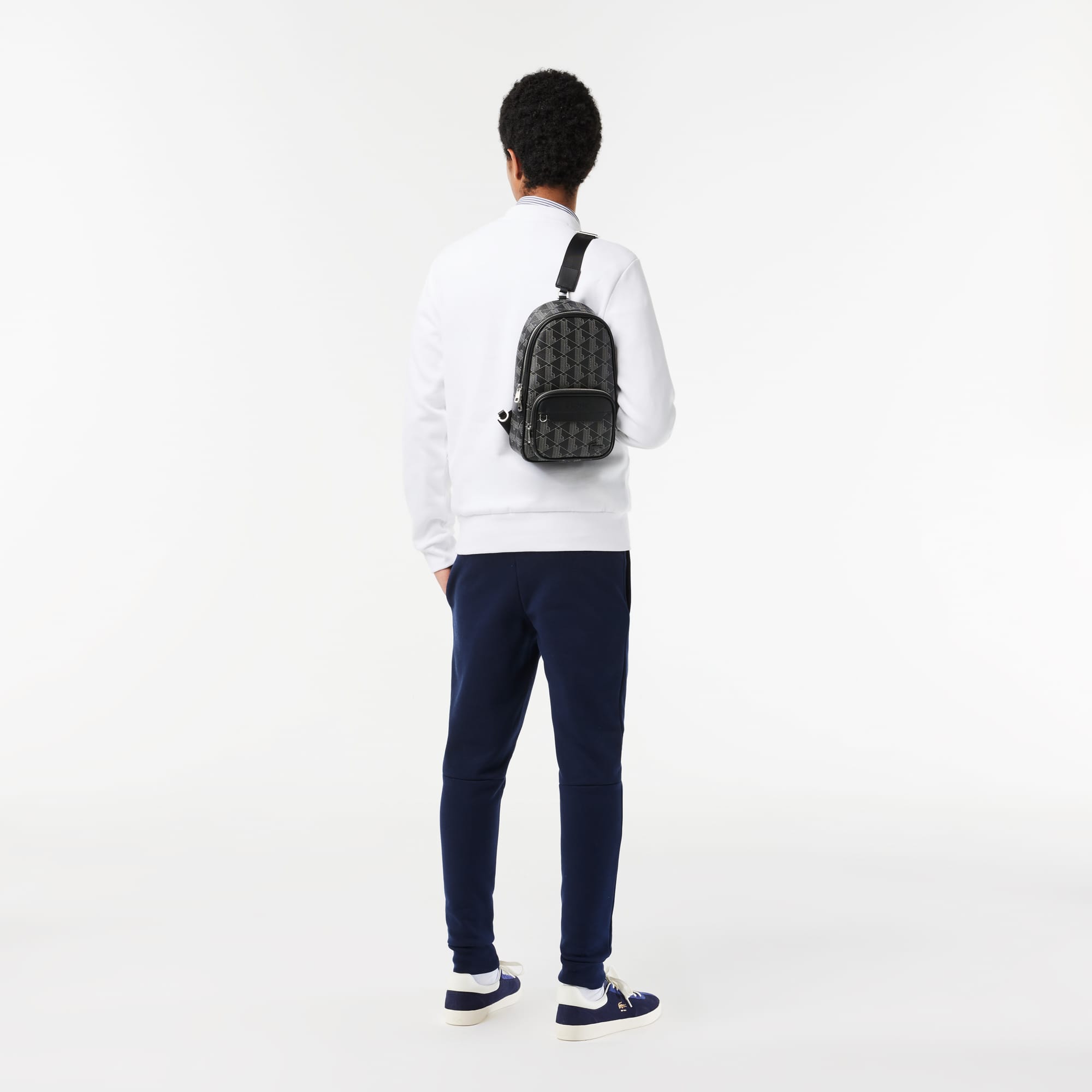 Sac près du corps homme Lacoste The Blend avec imprimé monogrammé Sacoches & Pochettes - Noir - Lacoste - Homme