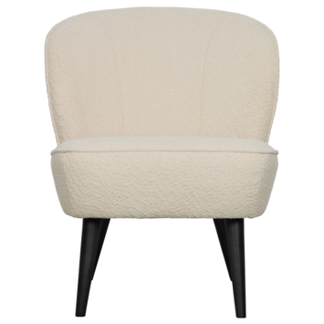 WOOOD fauteuil Sara bouclé crème