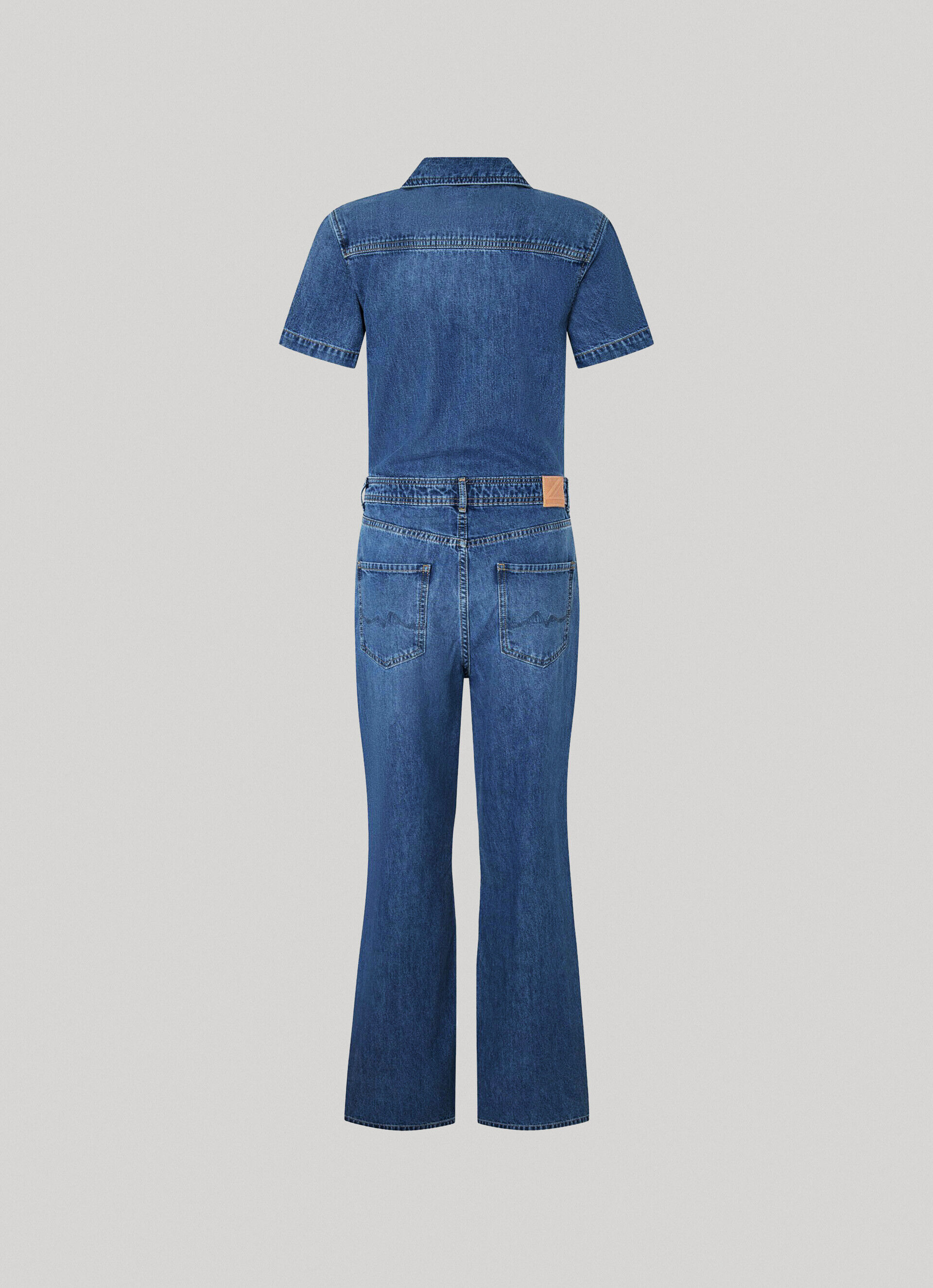 MACACÃO DE TRICÔ JEANS - jeans