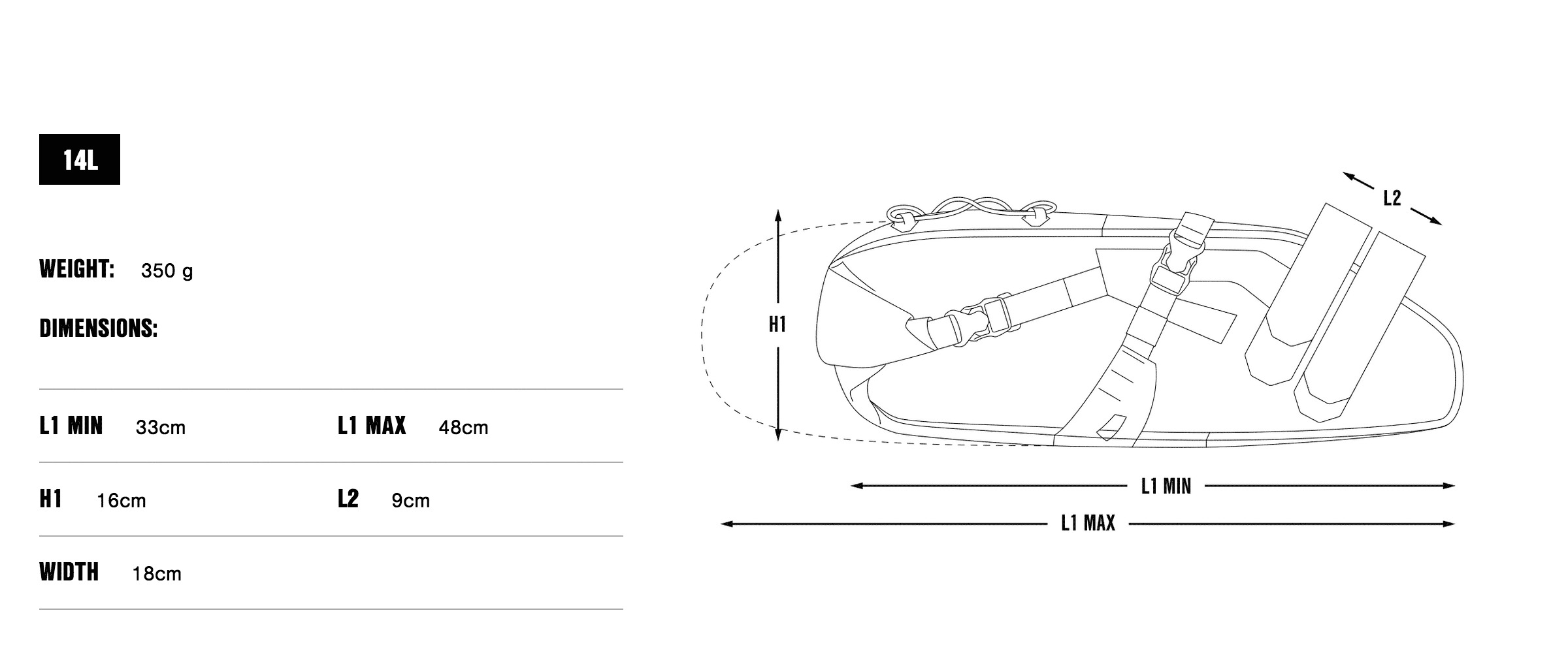 Expedition Saddle Pack (14L)