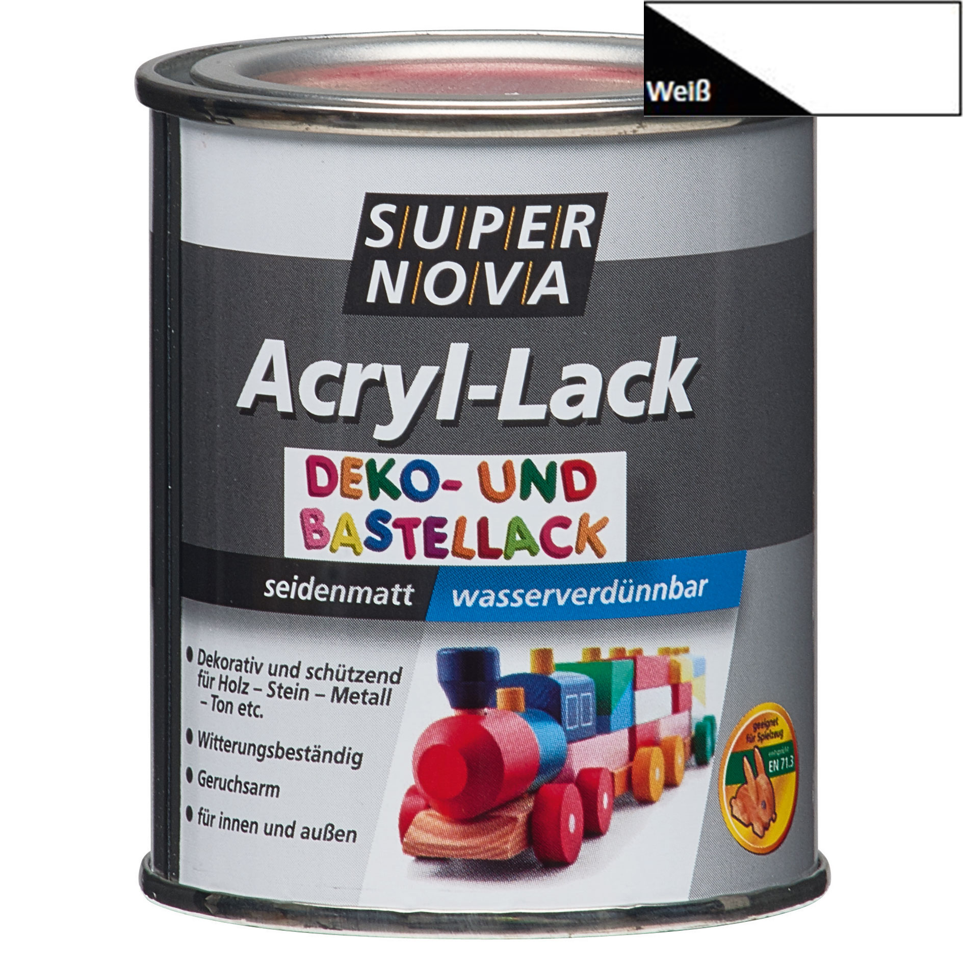 Acryl-Bastellack - weiß - 125 ml