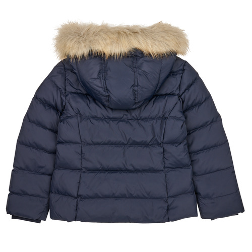 Tommy Hilfiger - ESSENTIAL DOWN FUR HOOD JACKET - Marine