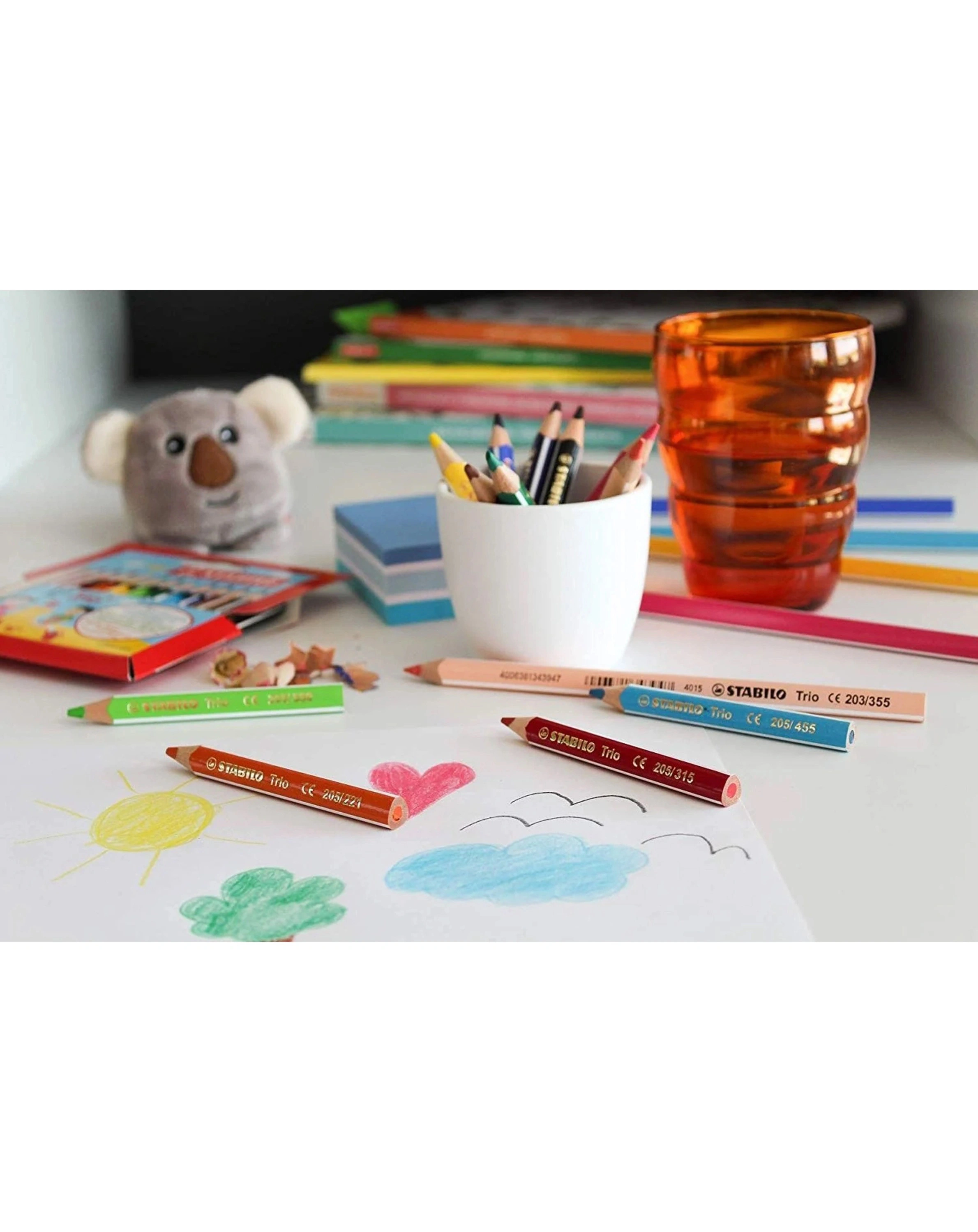 Dreikant-Buntstift STABILO® Trio dick - kurz 12er-Pack